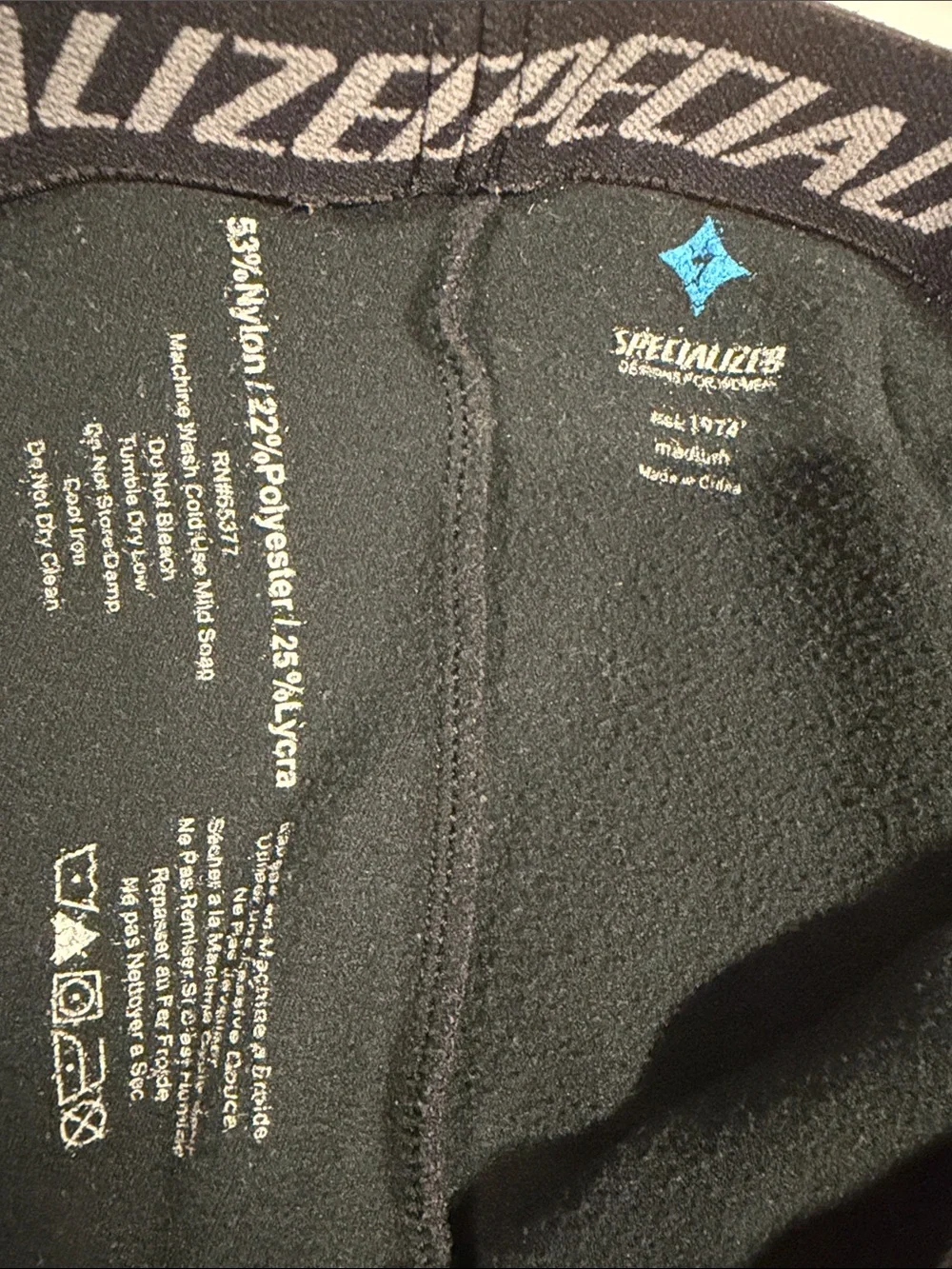 1 Pair Pearl Izumi & 1 Pair Specialized Black Cycling Fleece Reflective Tights M